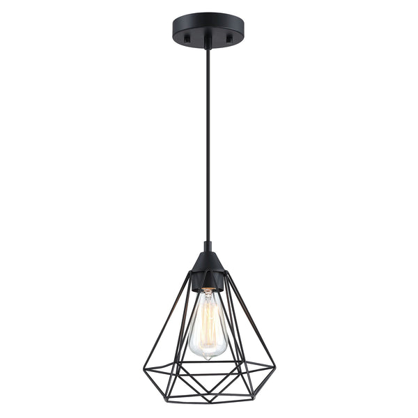 Industrial Mini Pendant Light Matte Black