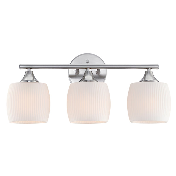 20.4" 3-Light Brush Nickle Bathroom Light Fixtures