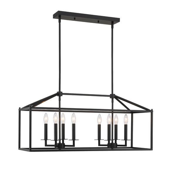 8-Light Industrial Pendant Lighting Kitchen Island