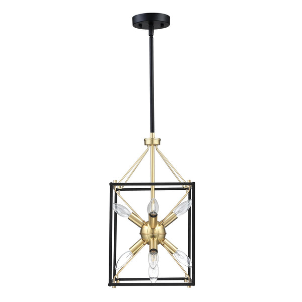 9-Light Kitchen Light Fixture Industrial Modern Cage Pendant Lighting with 48 inch Adjustable Rod