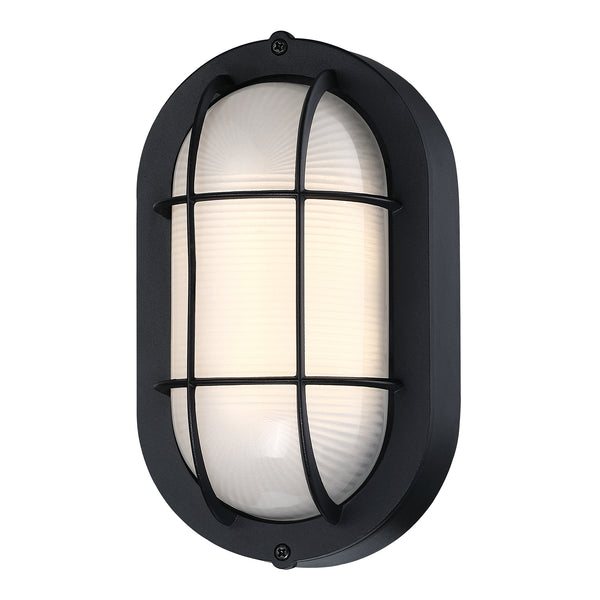 LED Outdoor Light Fixture with Ellipse Frosted Glass Shade