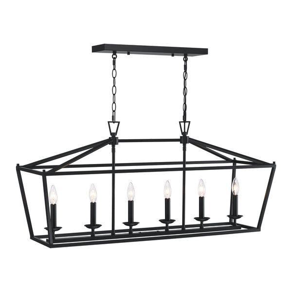 6-Light Industrial Pendant Lighting for Kitchen Island