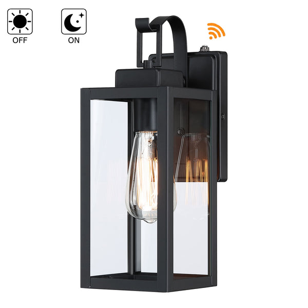 13.75"H Matte Black Outdoor Wall Light